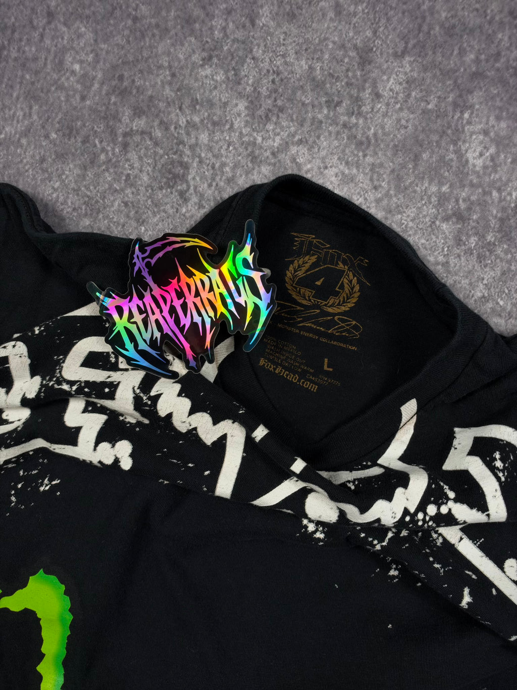 (GRAIL) 2000s FOX RACING x MONSTER ENERGY LONG SLEEVE SHIRT (L)
