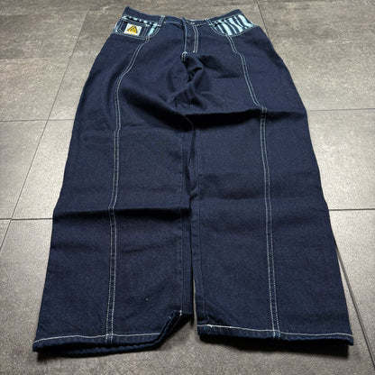 Y2K JNCO Style LA GATE Wide Leg Baggy Jeans (32x30)