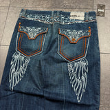 (rare) 2000s Delf Embroidered Jeans (40x32)