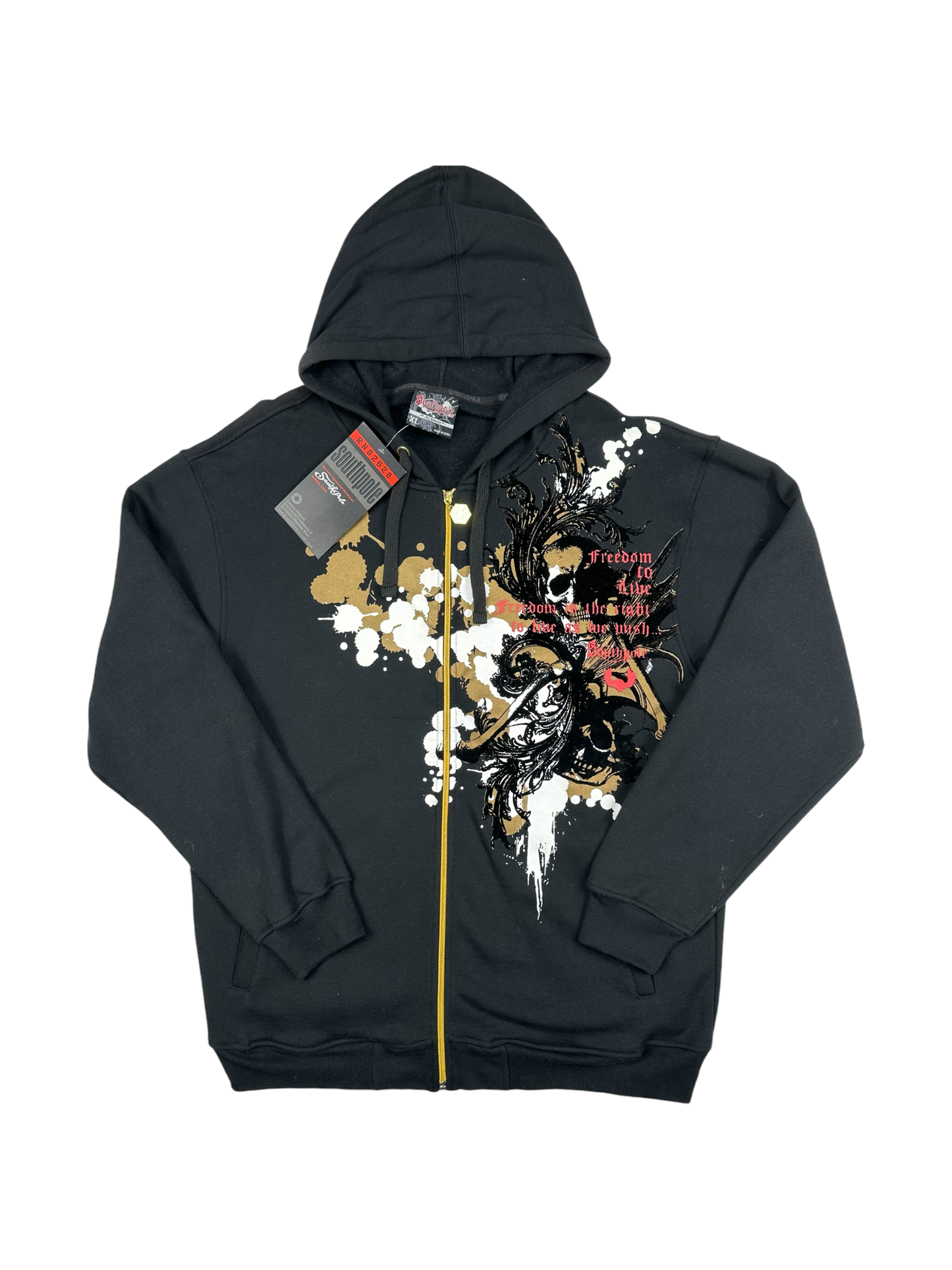 Southpole Embroidered Zip-Up Hoodie (XL)