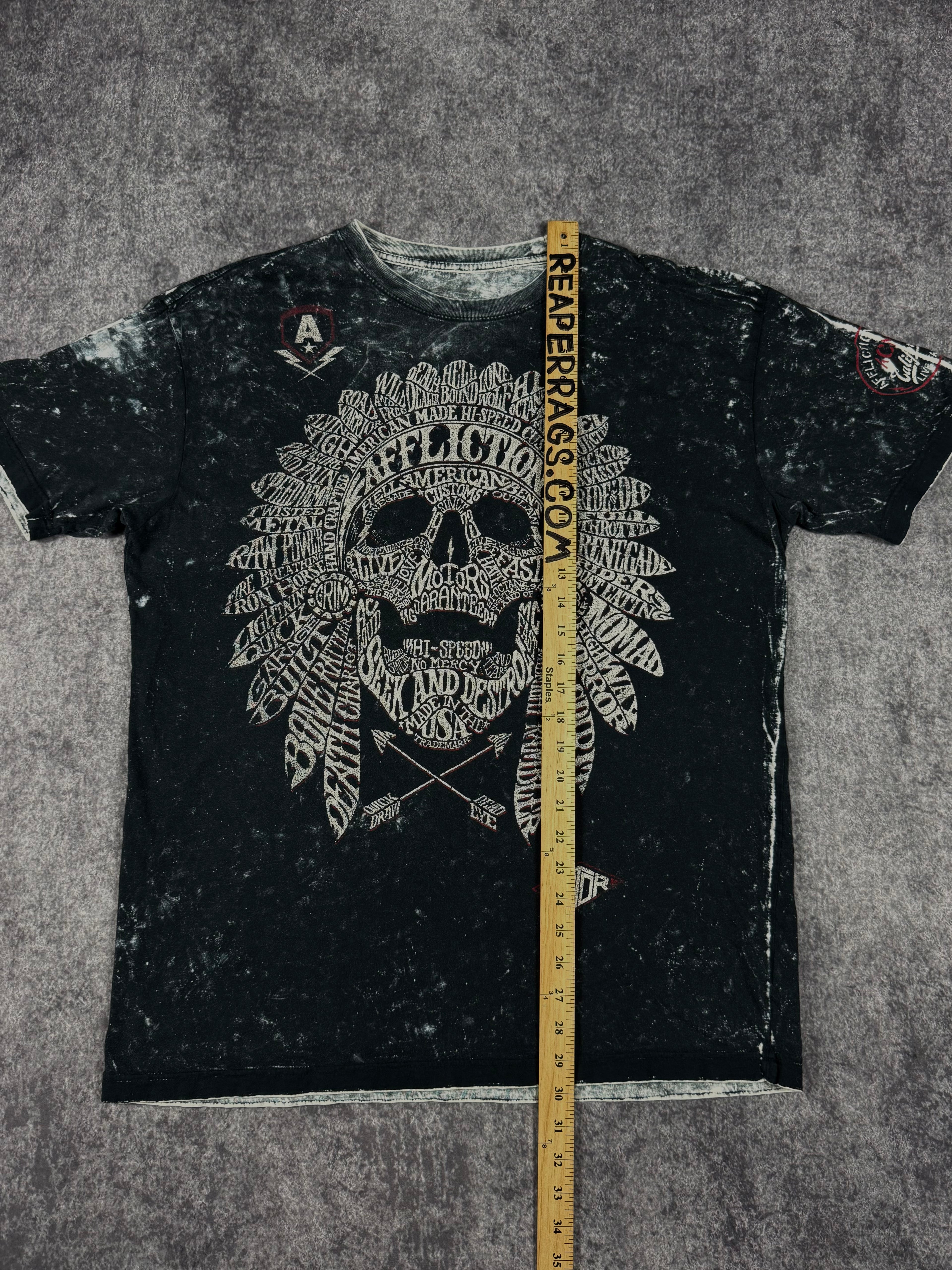 (rare) 2000s affliction reversible shirt (XL)