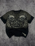 (rare) 2000s xzavier rhinestone shirt (S)