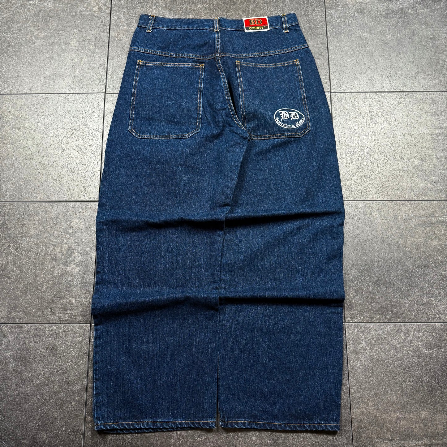 Y2K JNCO Style BD County Baggy Wide Leg Jeans (34x31)