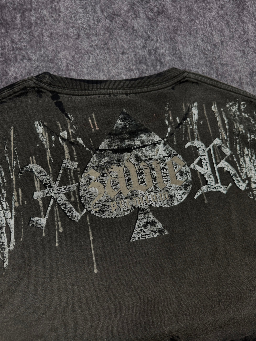(rare) 2000s xzavier rhinestone shirt (S)