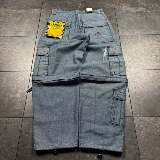 Y2K Deadstock JNCO Style Paco Convertible Wide Leg Baggy Jeans (32x30)