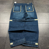 (RARE) DEADSTOCK 2000S MARITHÉ + FRANÇOIS GIRBAUD STRAP JEANS (40x32)