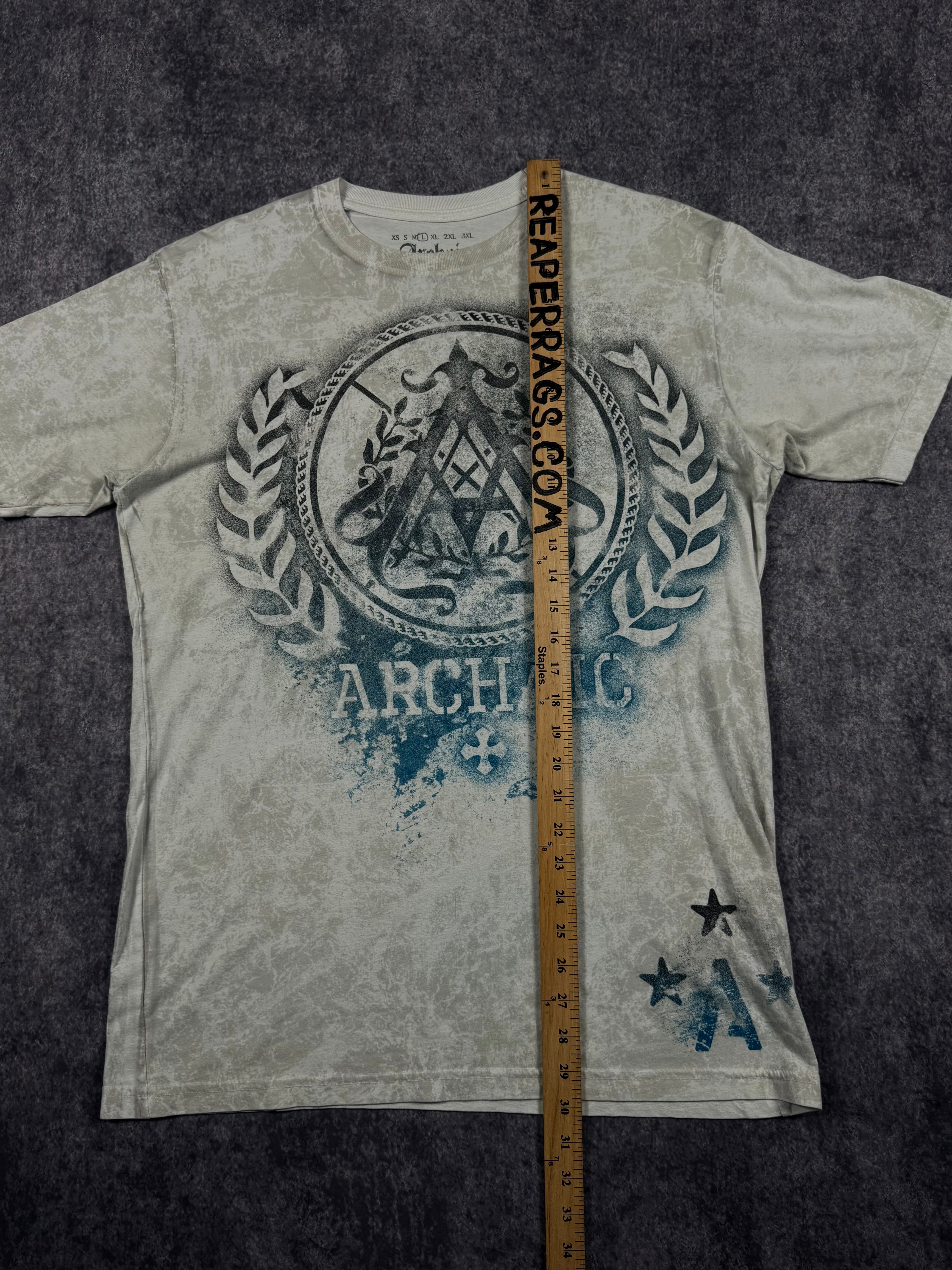(rare) 2000s archaic x affliction shirt (L)