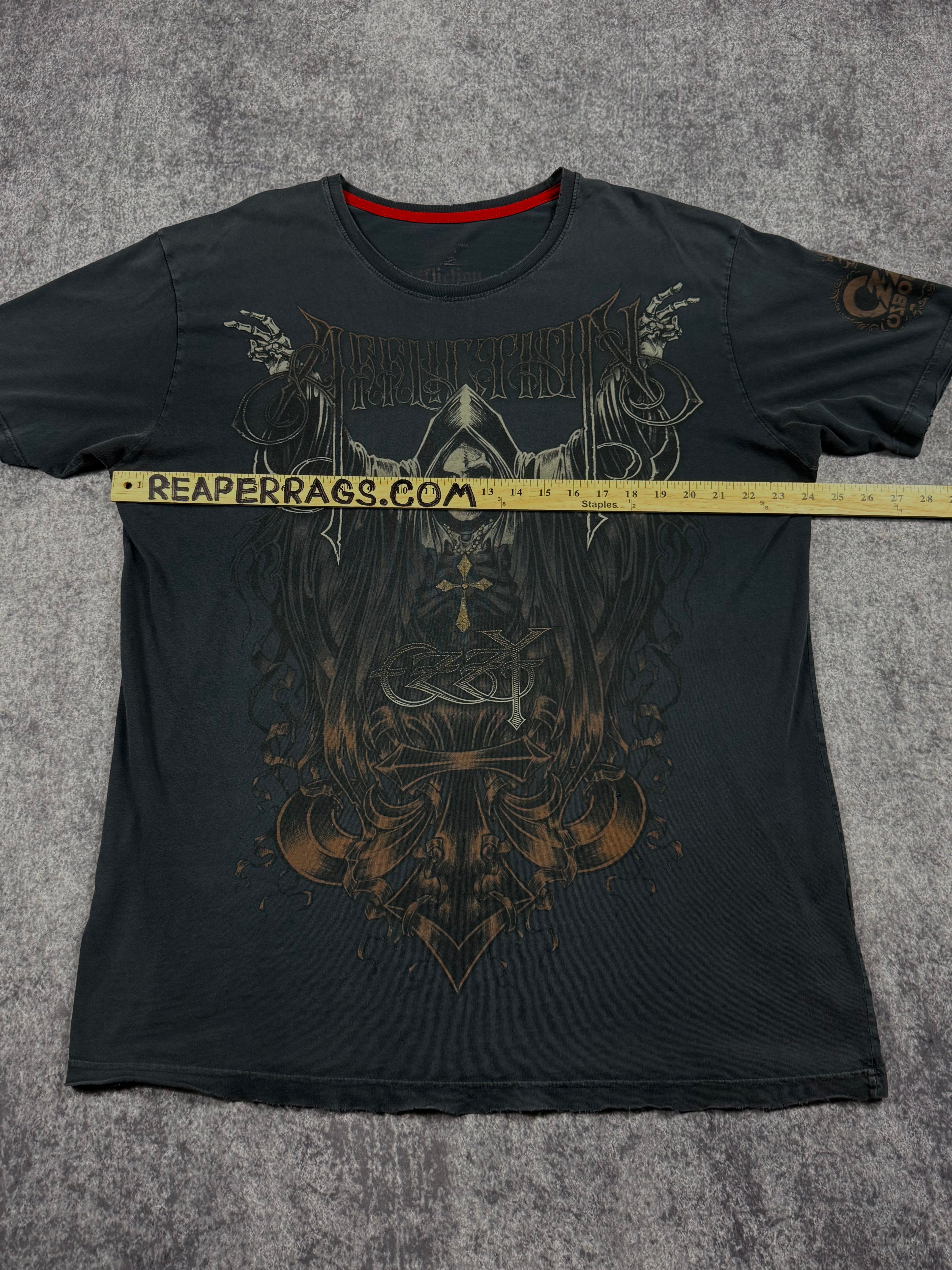 (rare) 2000s affliction x ozzy osborne shirt (XL)