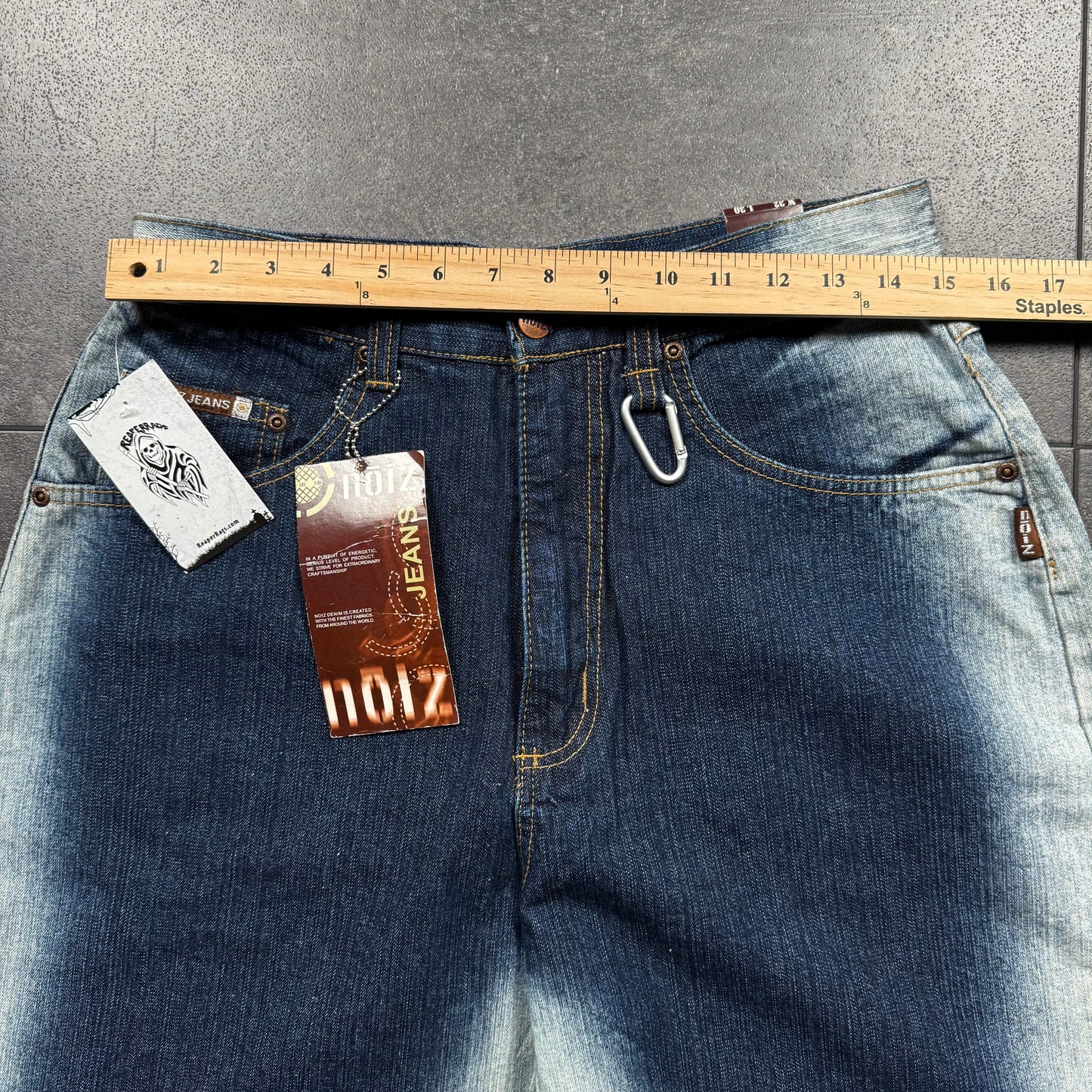 Y2K Deadstock NOIZ Wide Leg Baggy Jeans (30x30)