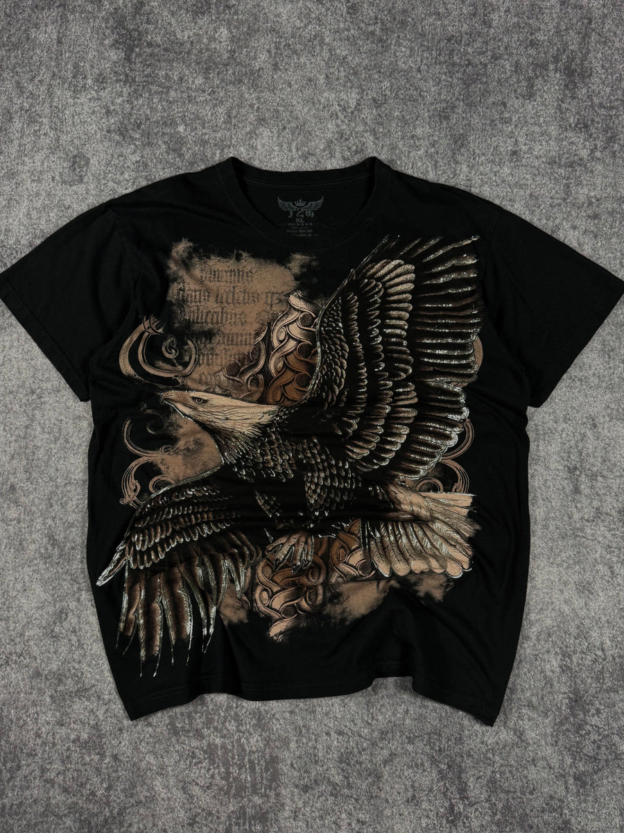 (rare) 2000s winged chrome shirt (L)