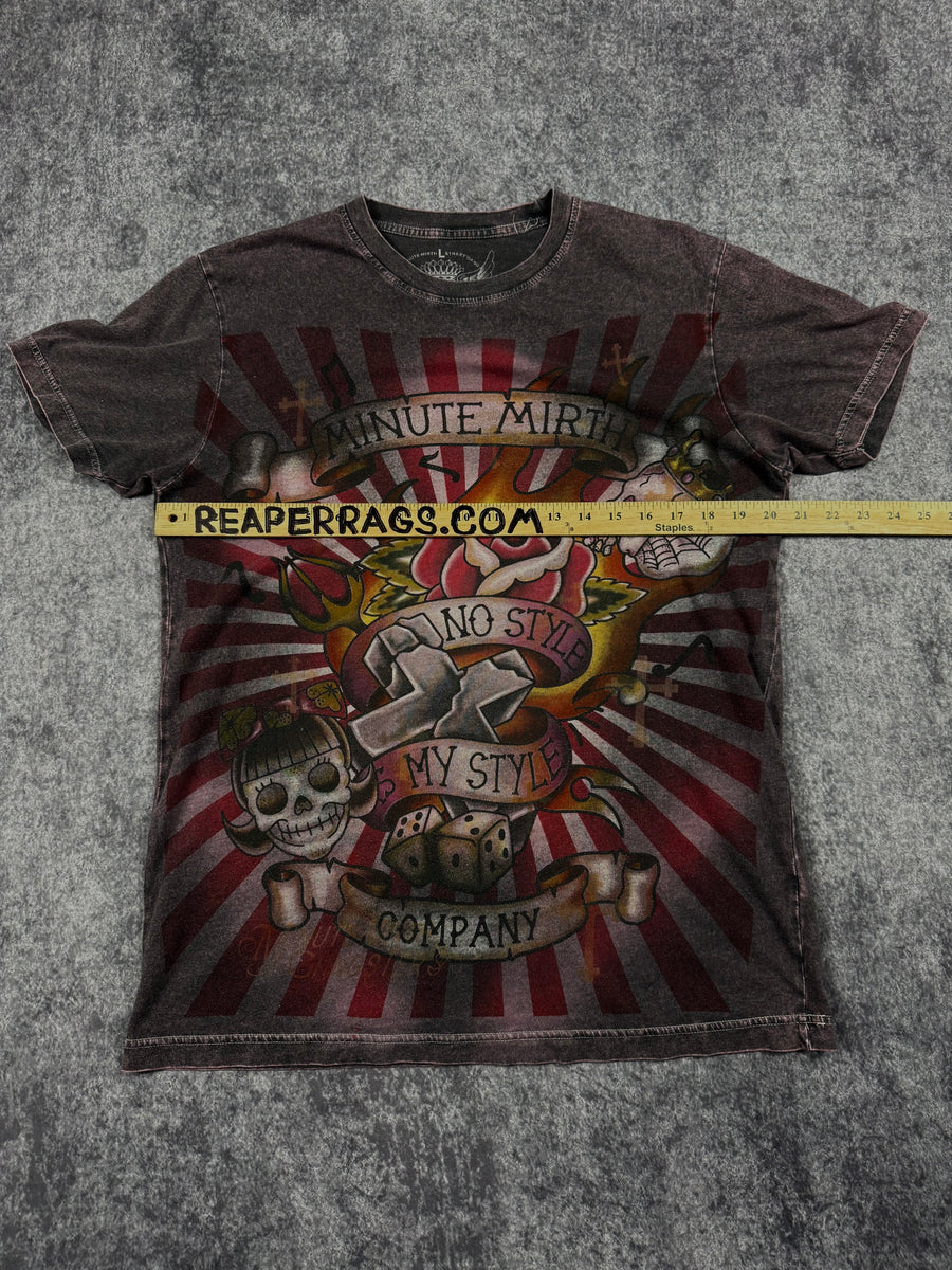 2000s minute mirth shirt (L)