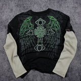 (rare) 2000s mma elite layered shirt (L)