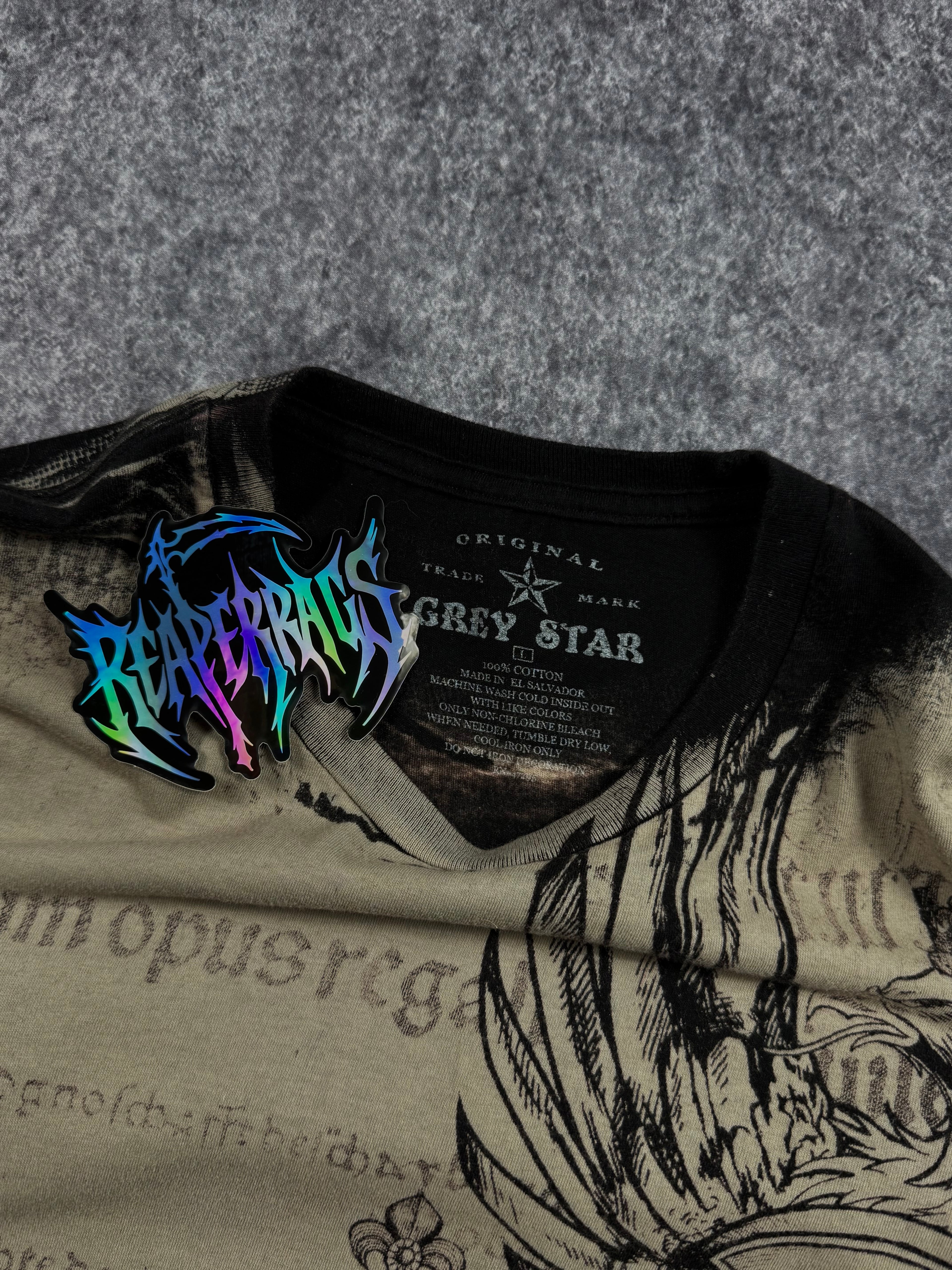 (rare) 2000s gray star shirt (L)