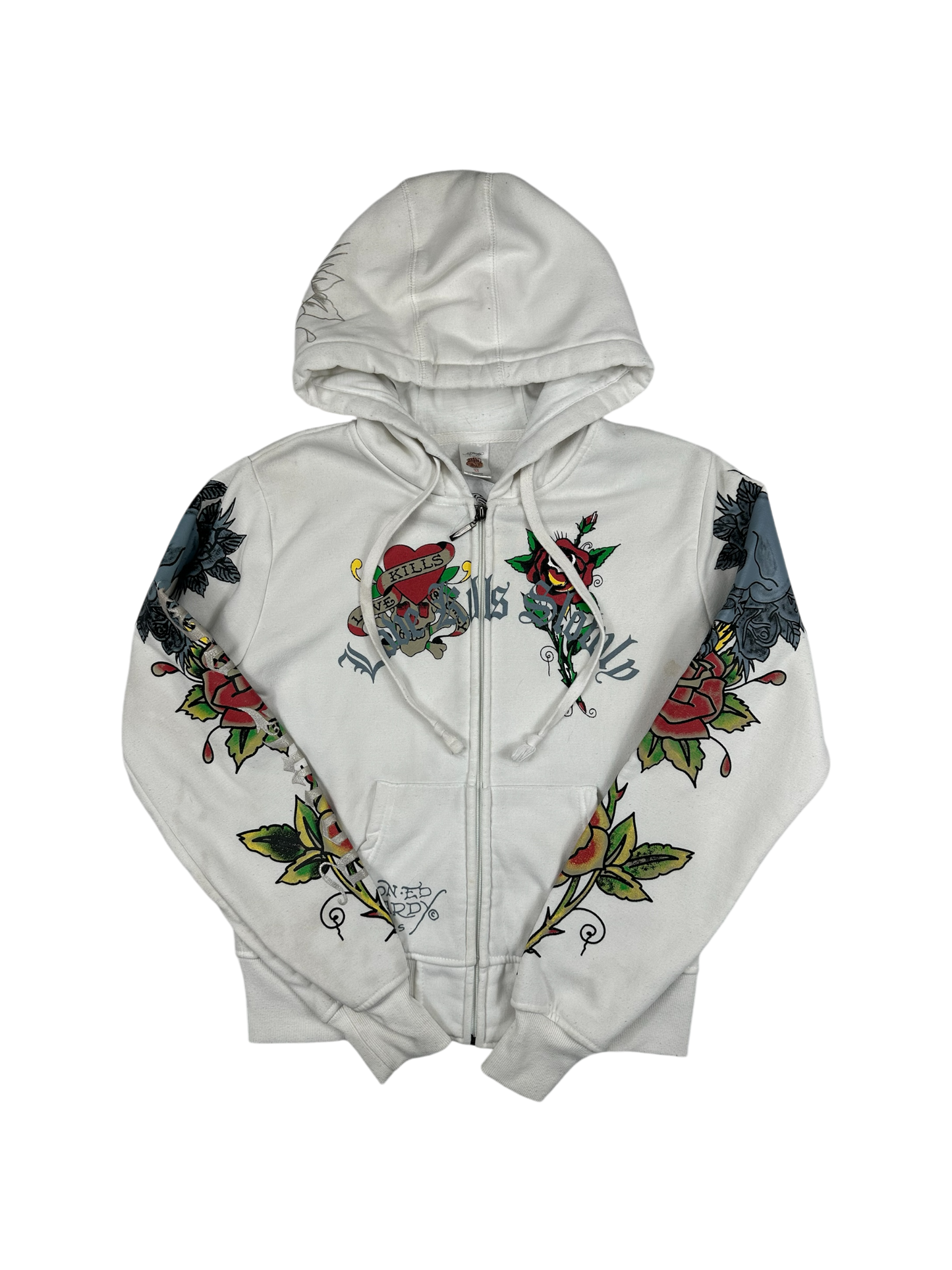 Ed Hardy AOP Zip-Up Hoodie (M)