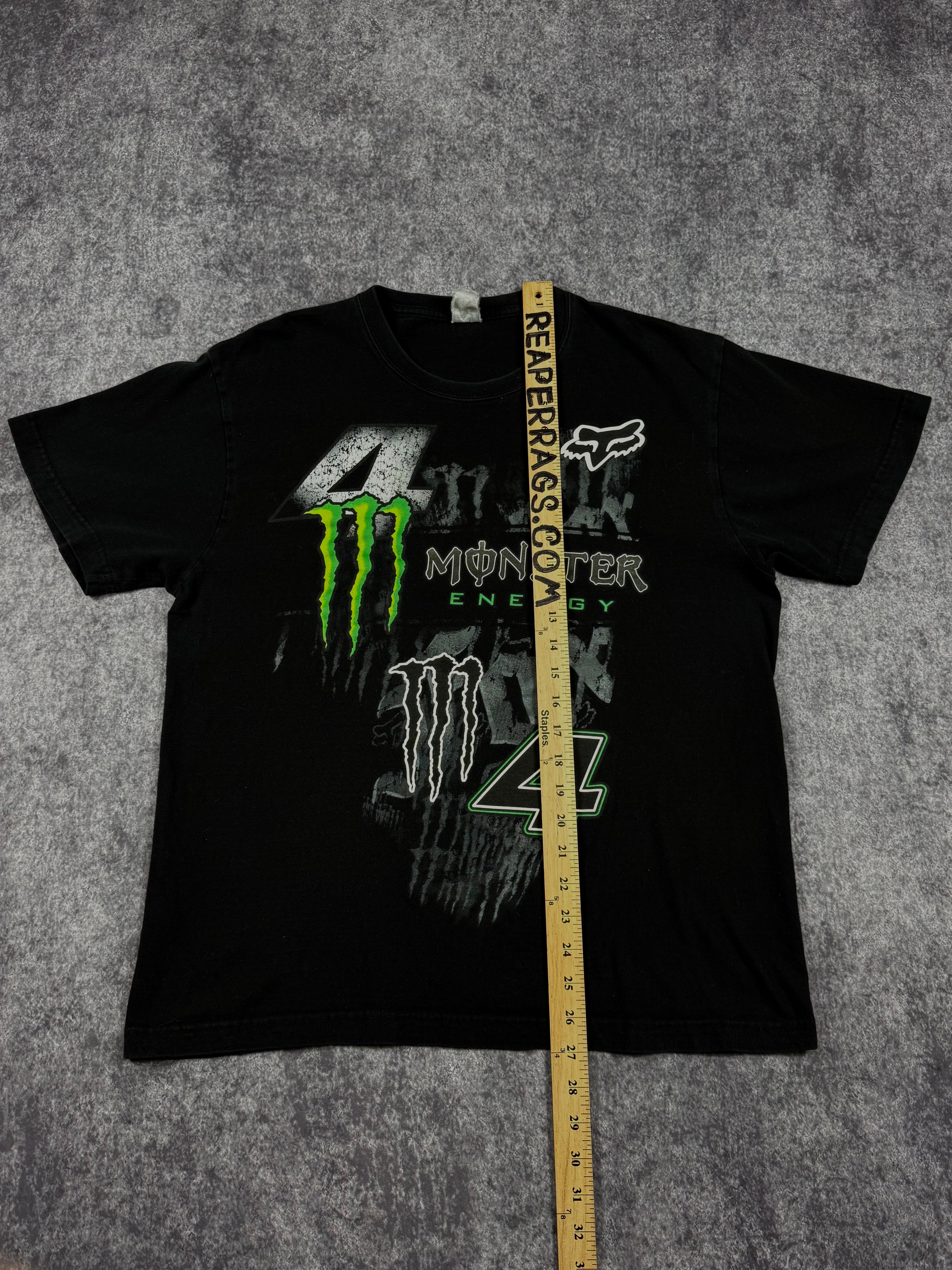 (rare) 2000s monster energy x fox racing shirt (L)