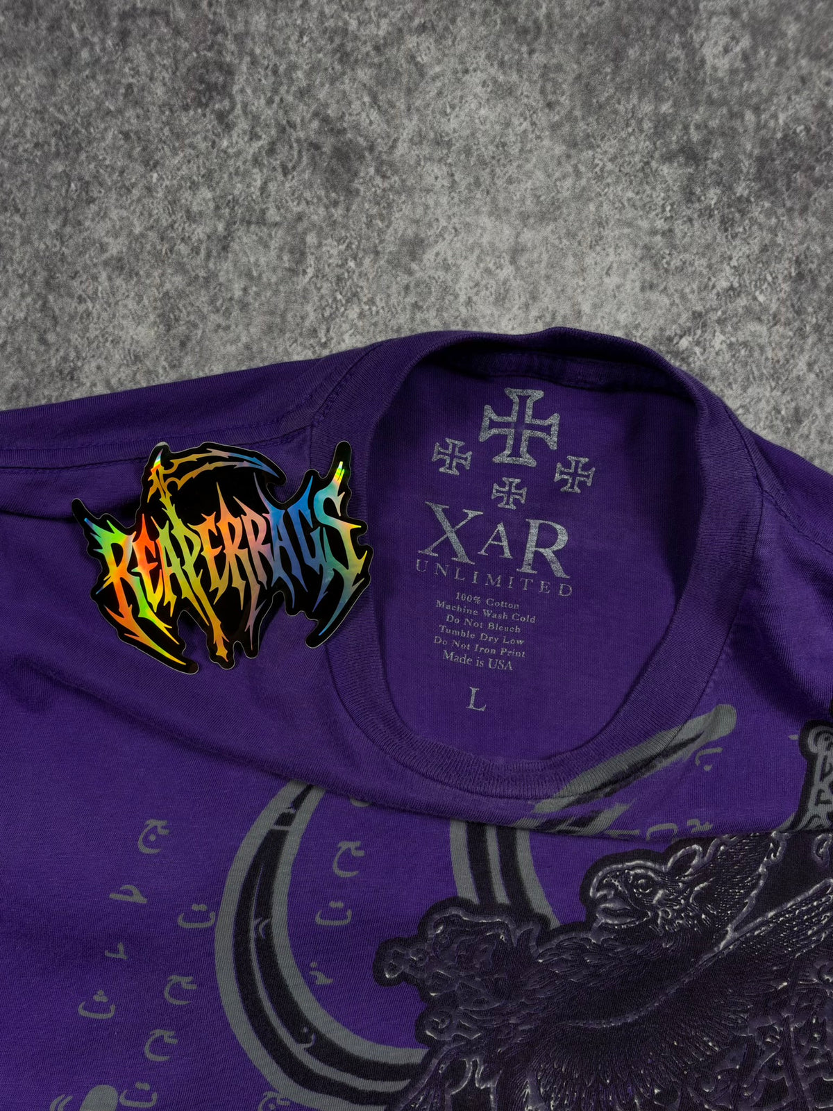 (RARE) 2000S XZAVIER CHROME SHIRT (L)