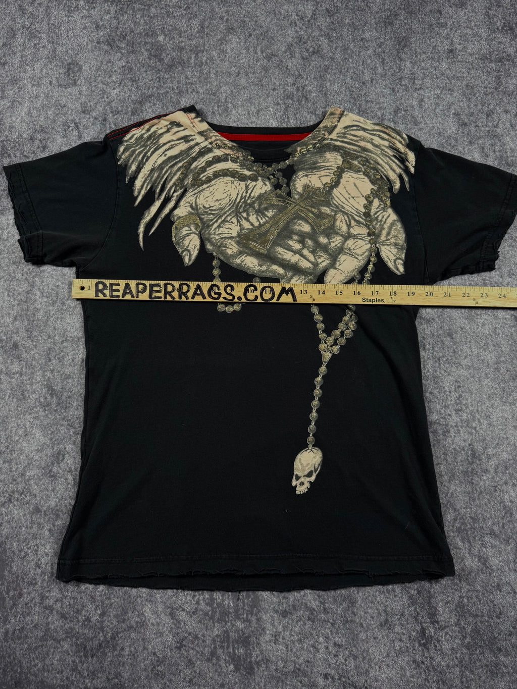 (rare) 2000s affliction x ozzy osbourne chrome shirt (M)