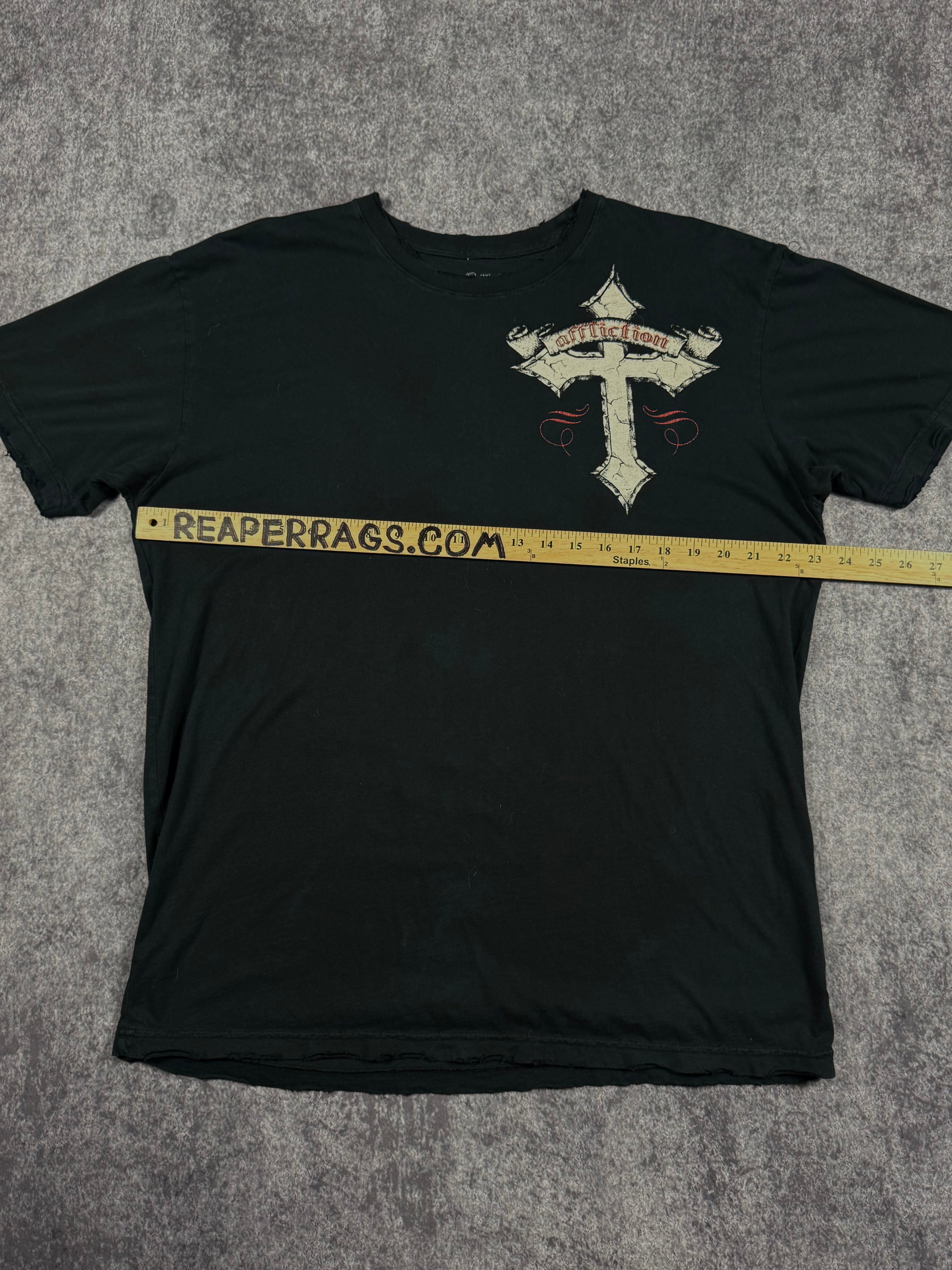 (rare) 2000s affliction chrome shirt (XL)