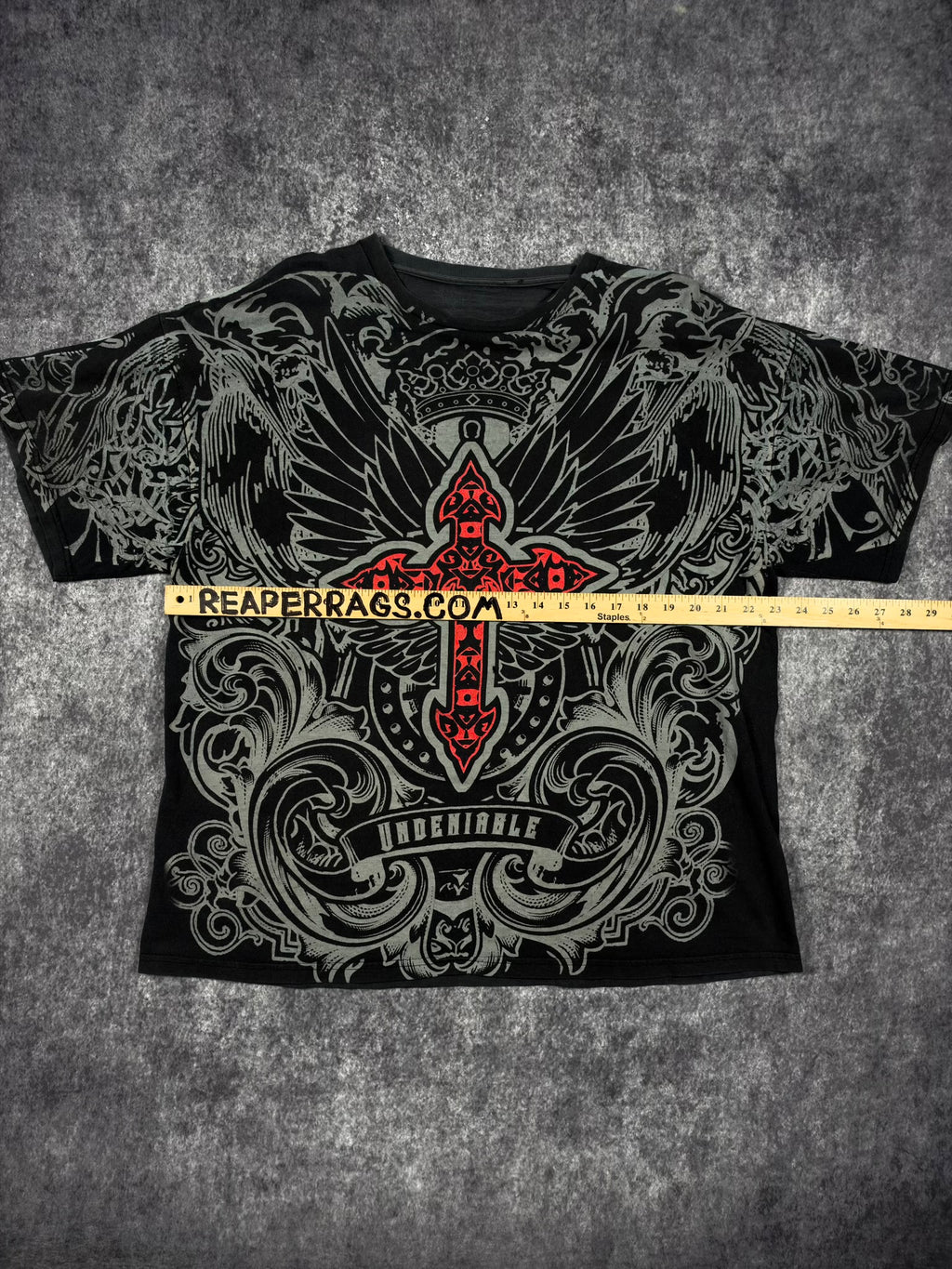 (GRAIL) 2000s WINGED CROSS SHIRT (XL)