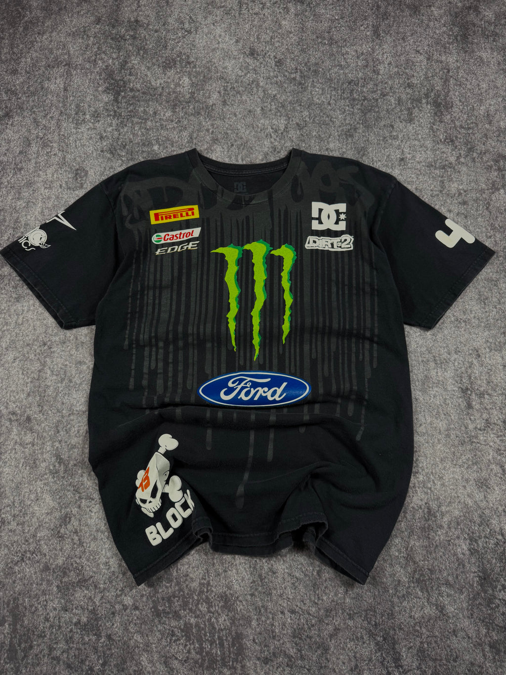 (rare) 2000s dc shoes x monster energy x ken block shirt (M)