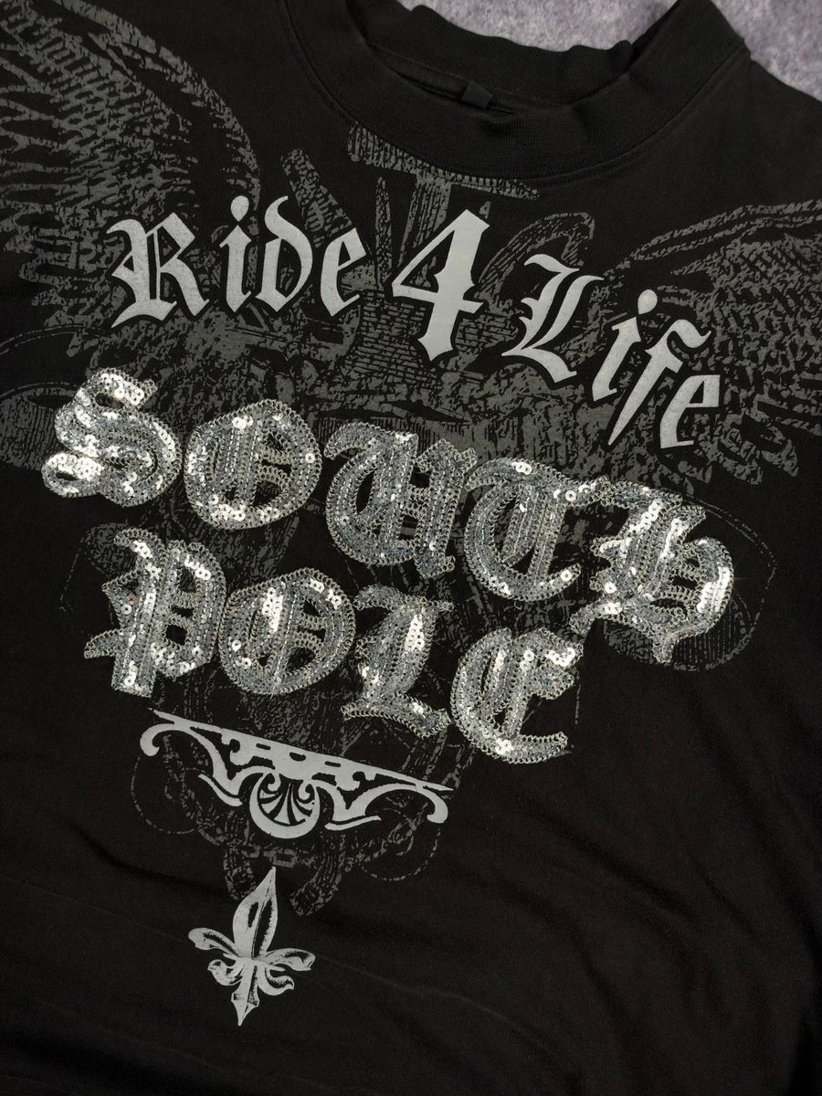 (RARE) 2000s CHROME SOUTHPOLE SHIRT (L)