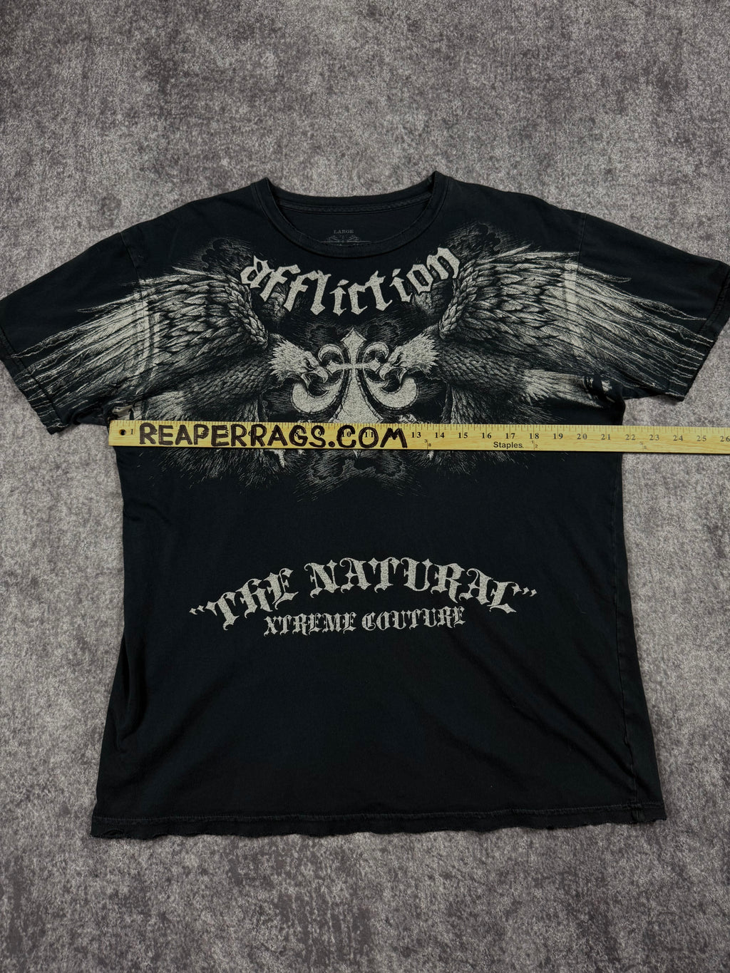 (rare) 2000s affliction x randy couture shirt (L)