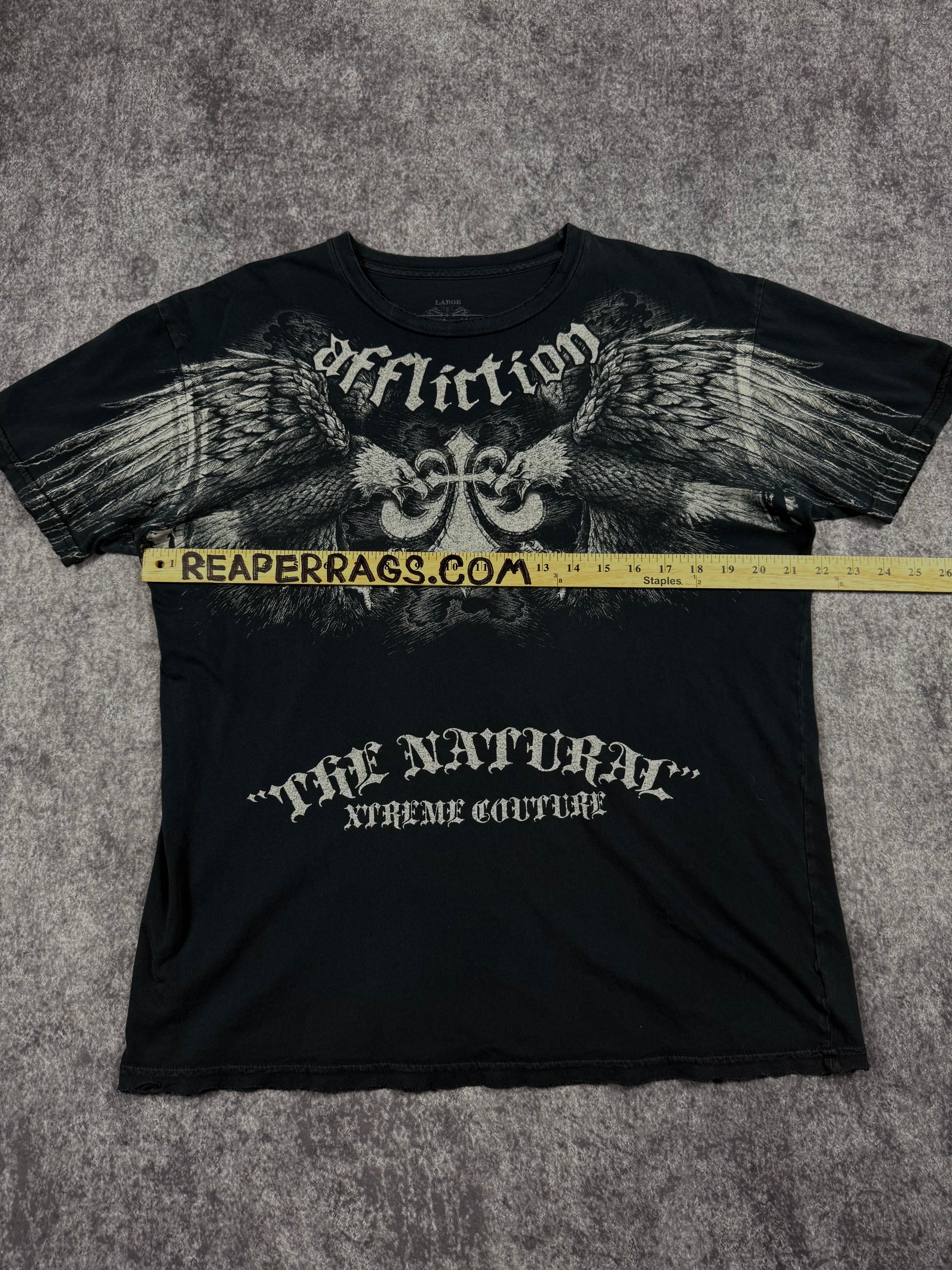 (rare) 2000s affliction x randy couture shirt (L)