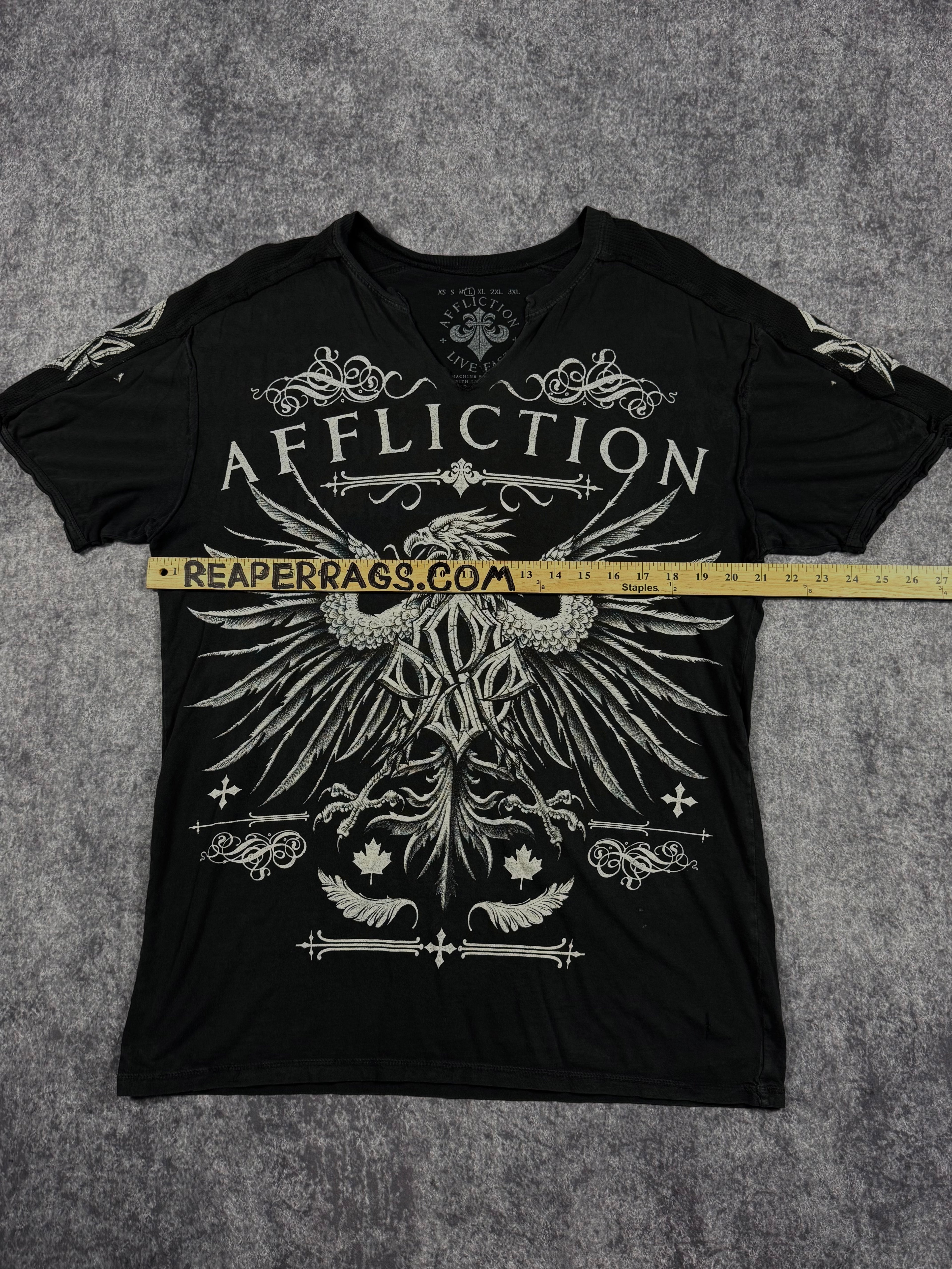 (rare) 2000s affliction x george’s st pierre shirt (L)