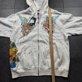 Deadstock 2000s Rhinestone Skull Hoodie (XXL)