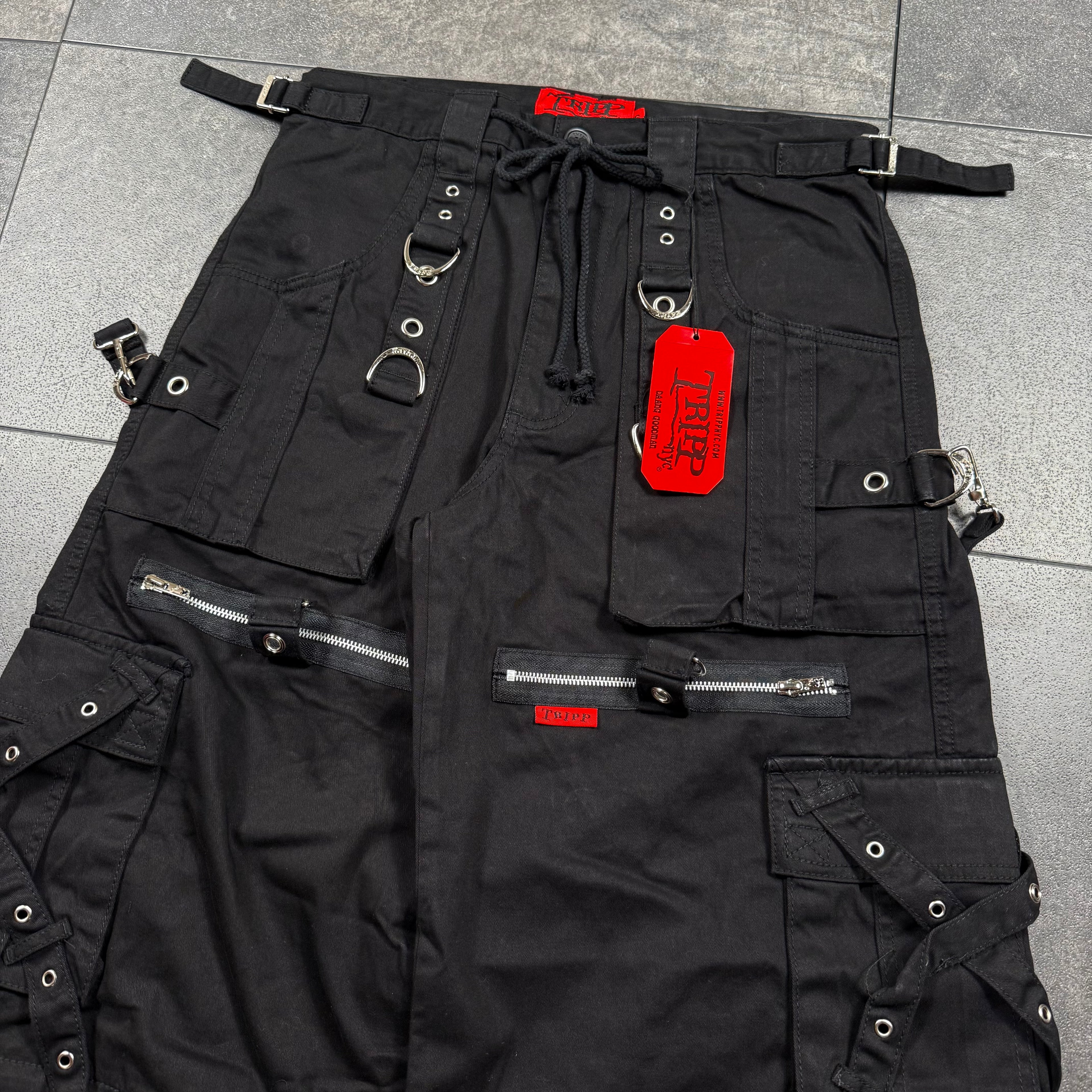 NWT 2000s Tripp NYC X-Strap Zip-Off Pant