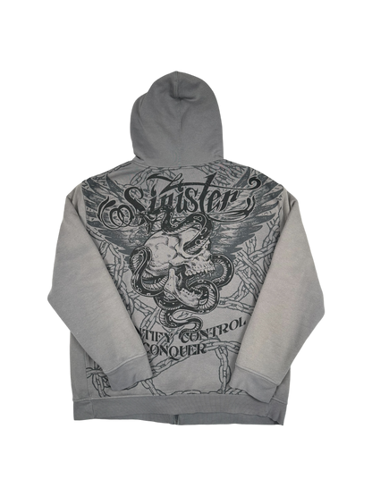 Sinister Skull Zip-Up Hoodie (L)