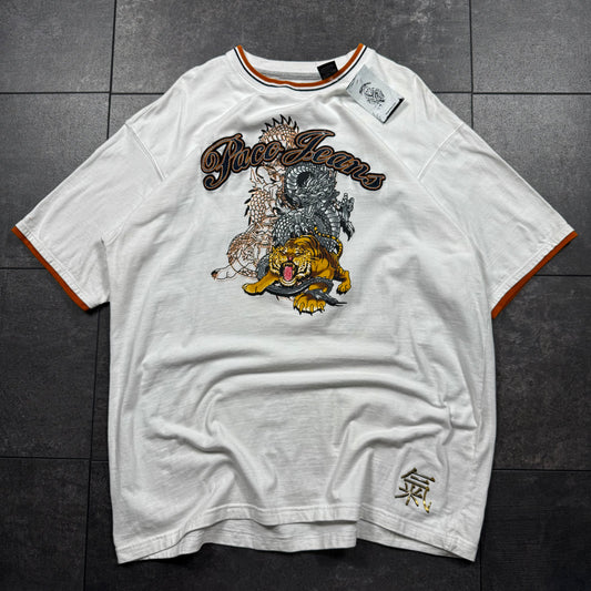 Y2K Paco Jeans Tiger & Dragon Tshirt (XL)