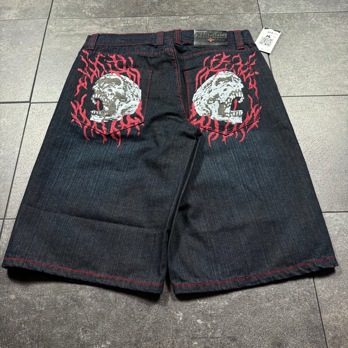 Deadstock Y2K Affliction Skull Jorts (34)