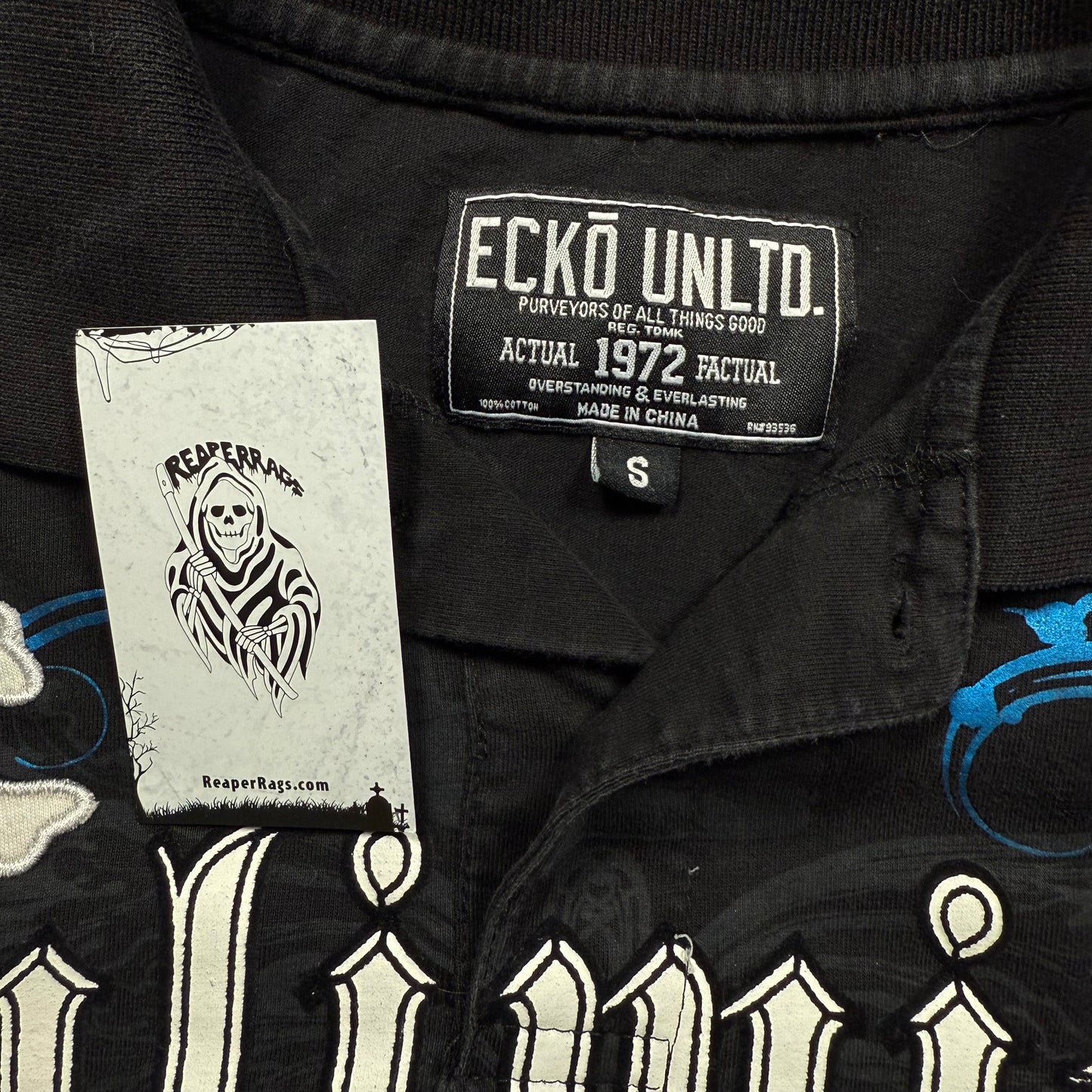 Ecko Unltd. Grunge Y2K Polo Shirt (S)