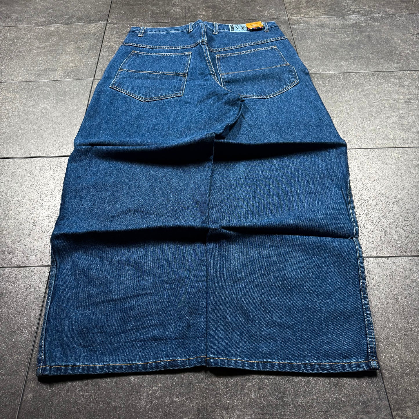 Y2K Deadstock JNCO Style Flip Flop Baggy Wide Leg Jeans (36x32)