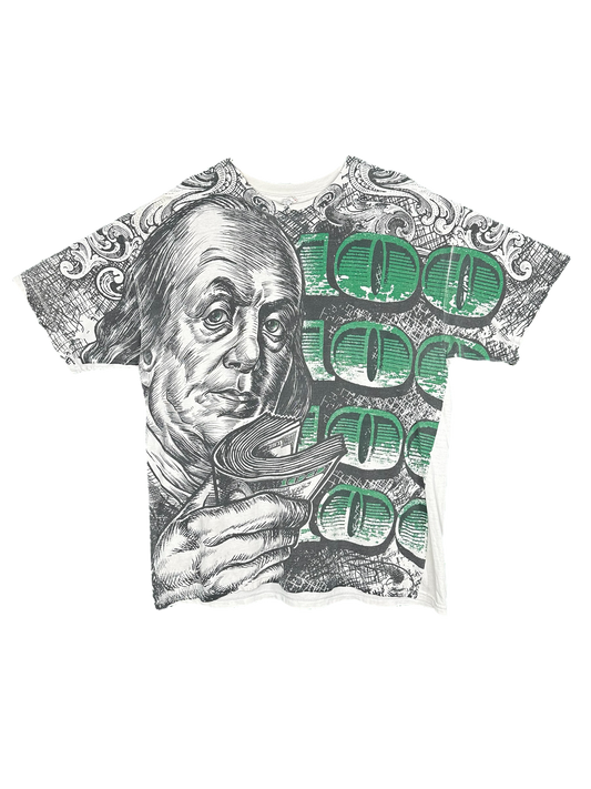 Benjamin Franklin $100 AOP Tshirt (XL)