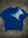 (RARE) 2000s CHROME TAPOUT SHIRT (XL)