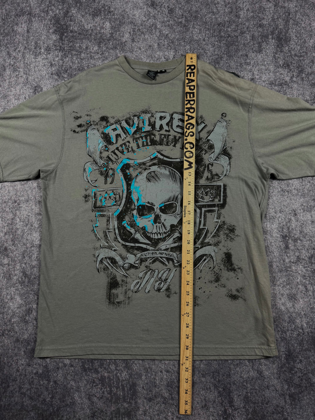 (rare) 2000s avirex chrome shirt (XL)