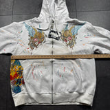 Deadstock 2000s Rhinestone Skull Hoodie (XXXL)