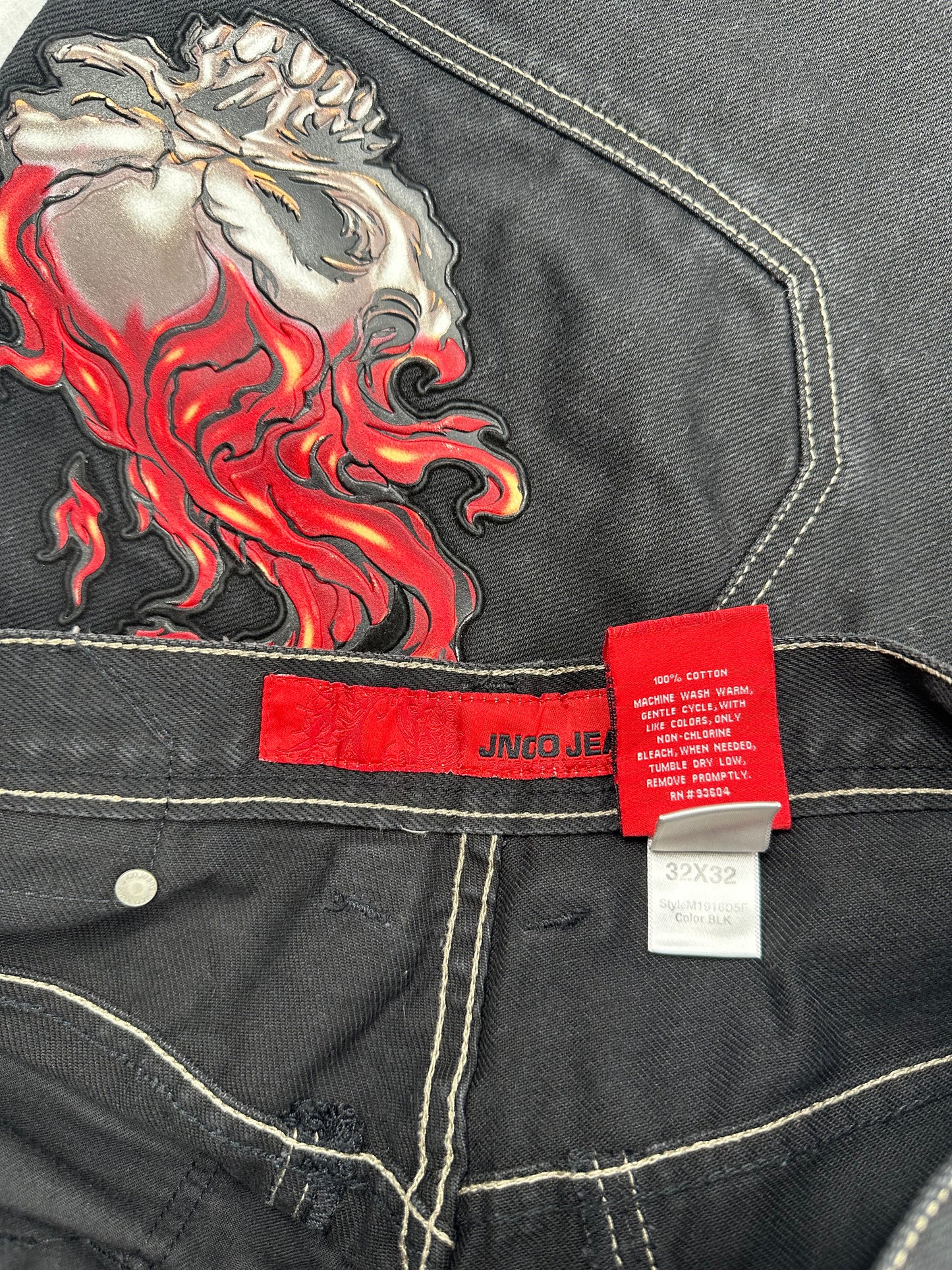 JNCO Flame Head Baggy Jeans (30x27)