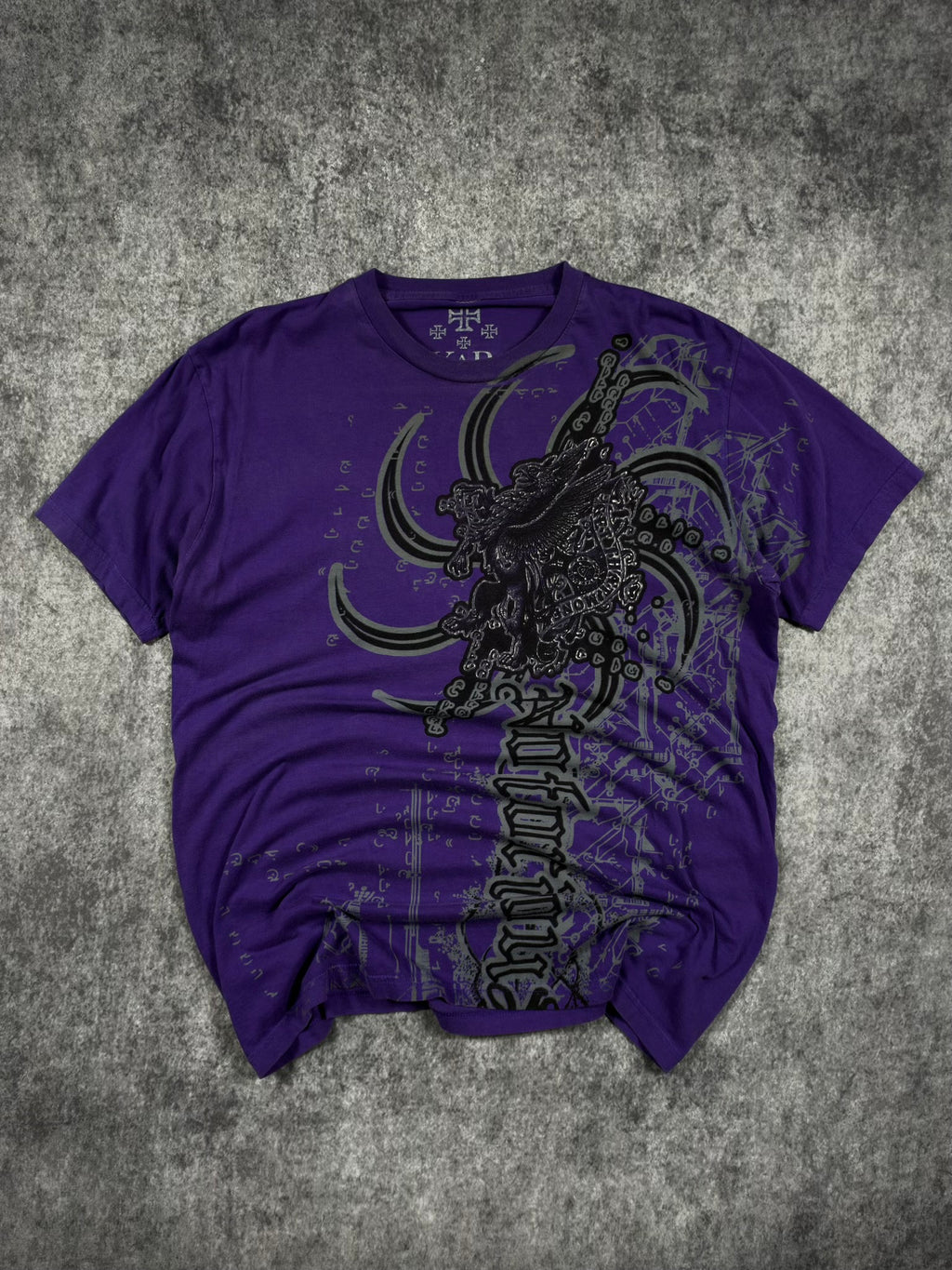 (RARE) 2000S XZAVIER CHROME SHIRT (L)