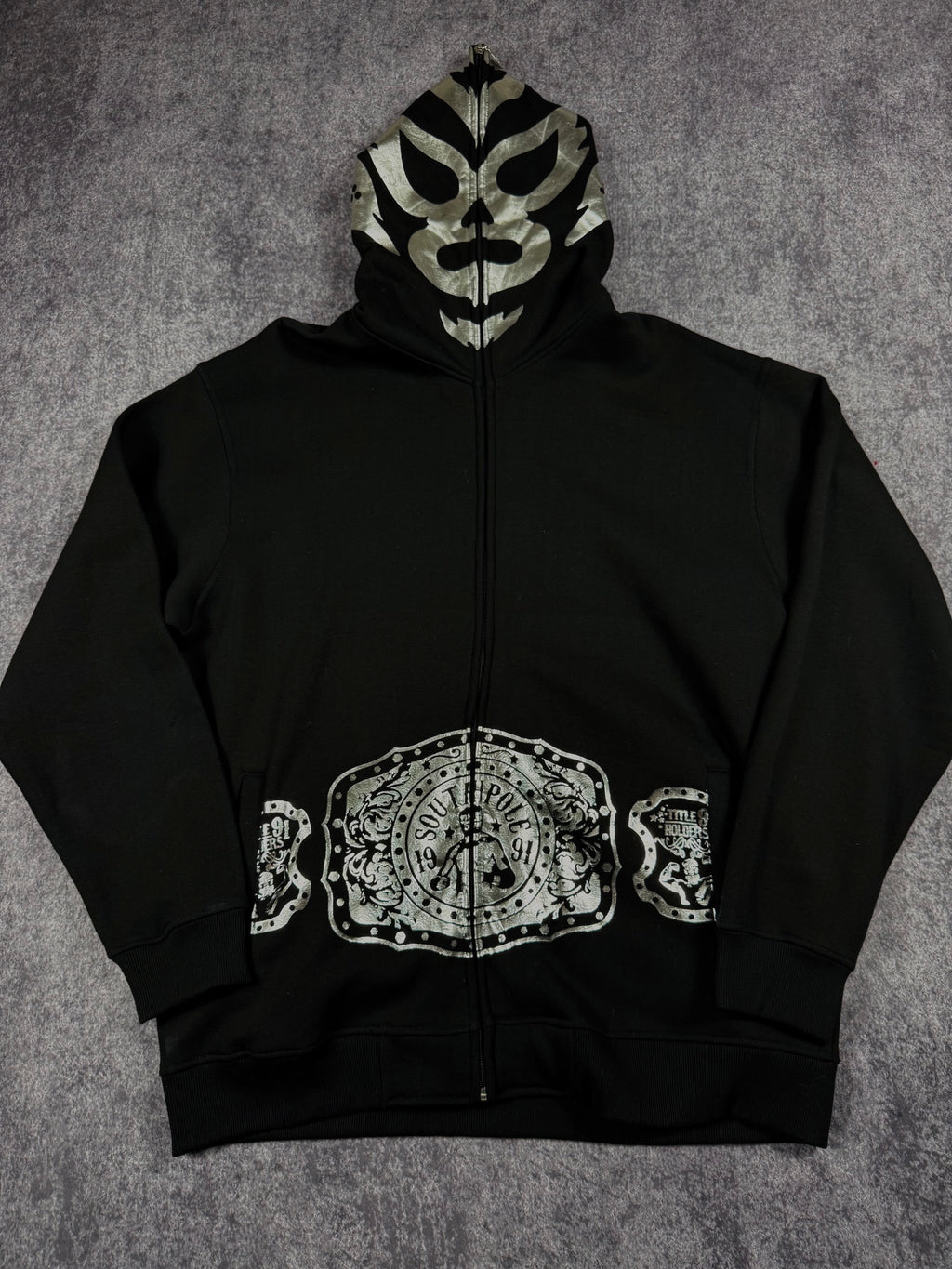 (rare) deadstock 2000s southpole x la mascara chrome hoodie (L)
