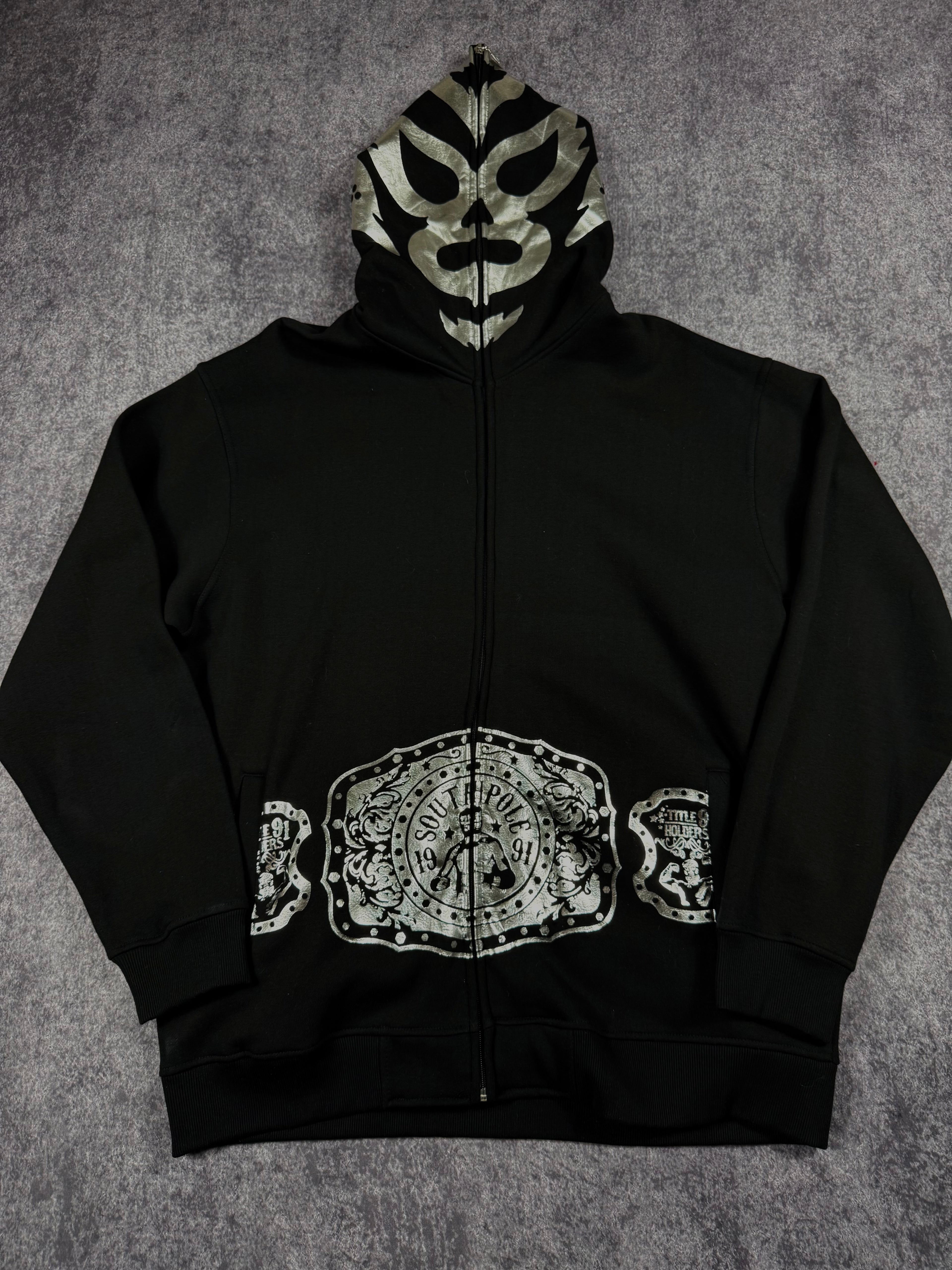 (rare) deadstock 2000s southpole x la mascara chrome hoodie (L)