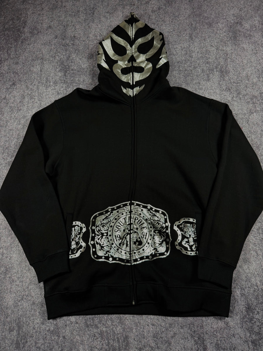 (rare) deadstock 2000s southpole x la mascara chrome hoodie (L)