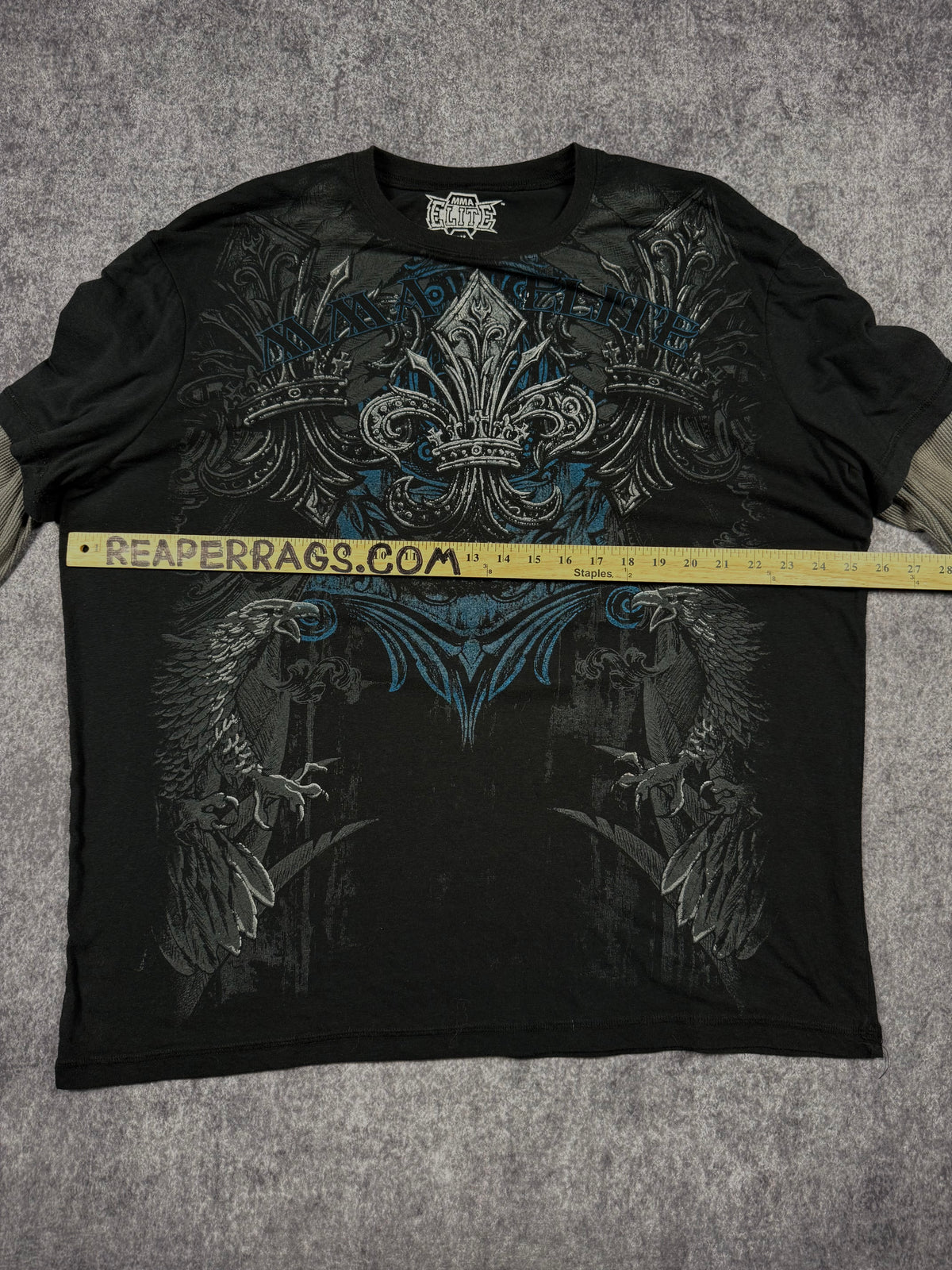 (rare) 2000s mma elite layered shirt (XXL)