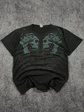 (rare) 2000s skull shirt (M)