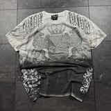 2000s Couture Rhinestone Shirt (L)