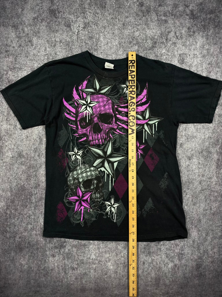 (RARE) 2000S WINGED SKULL SHIRT (M)