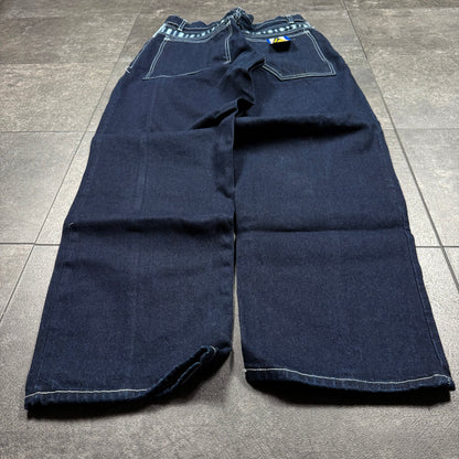 Y2K JNCO Style LA GATE Wide Leg Baggy Jeans (32x30)