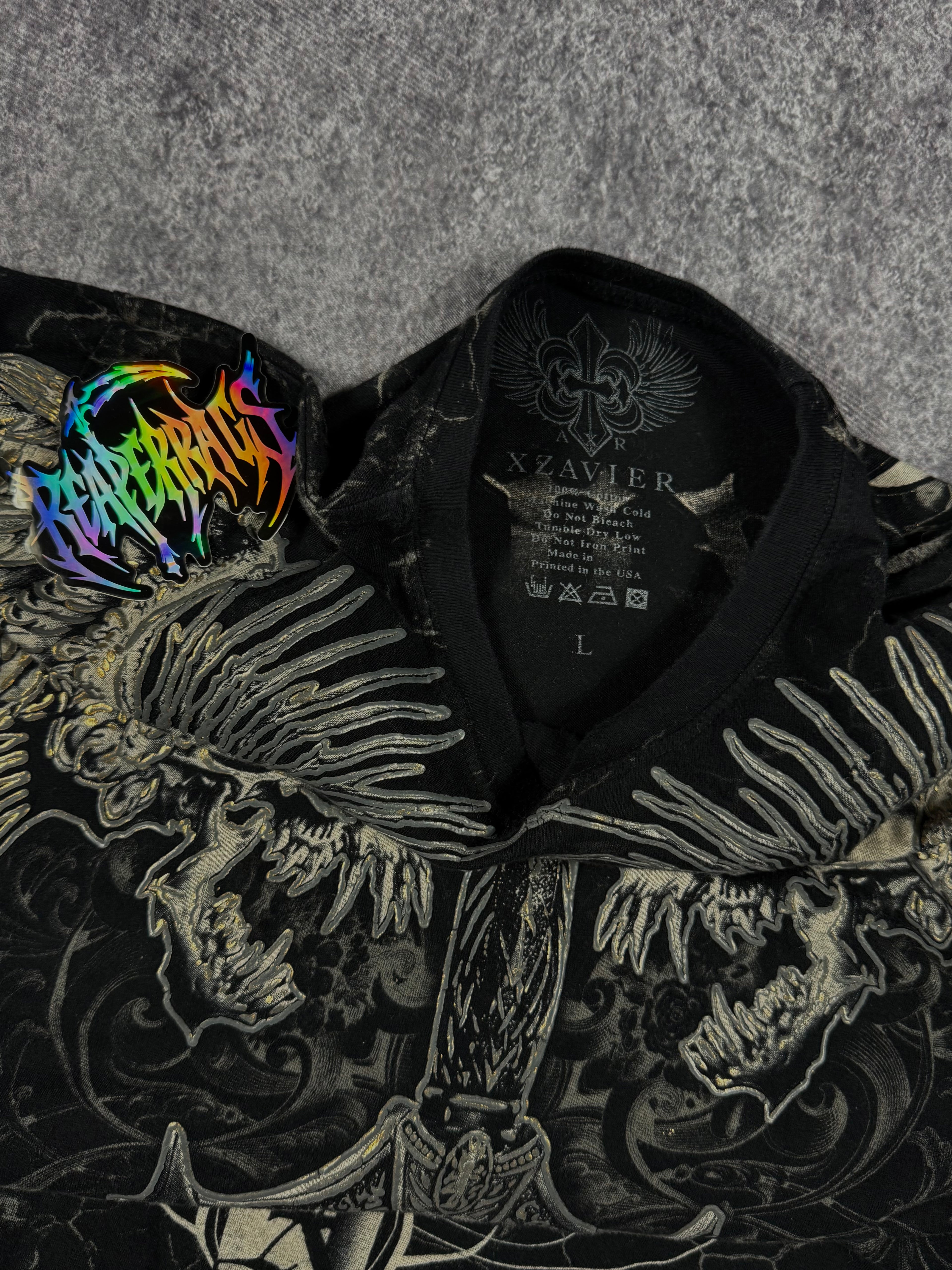 (rare) 2000s xzavier chrome shirt (L)